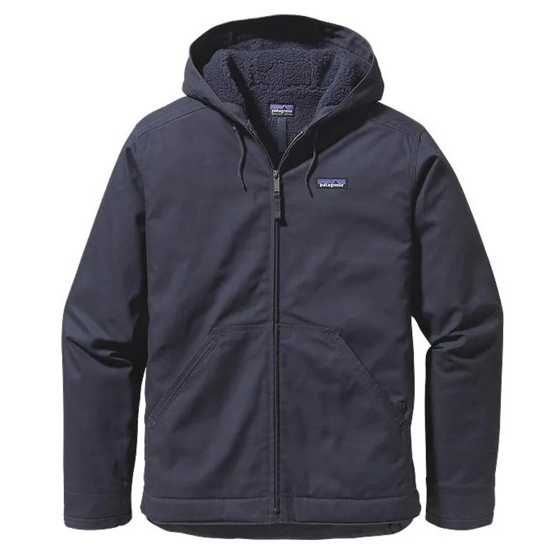Patagonia Lined Canvas Mens Hoody in Smoulder Blue